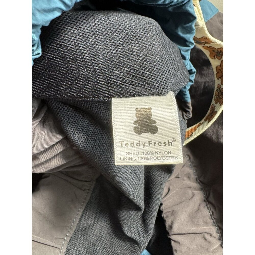 Teddy Fresh Blue and Gray Flat Front Men Shorts - Picture 5 of 9